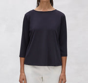 MELA PURDIE - Black Powder Knit Boat Neck - F007 8577