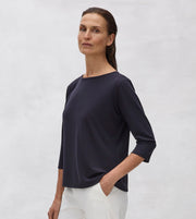 MELA PURDIE - Black Powder Knit Boat Neck - F007 8577