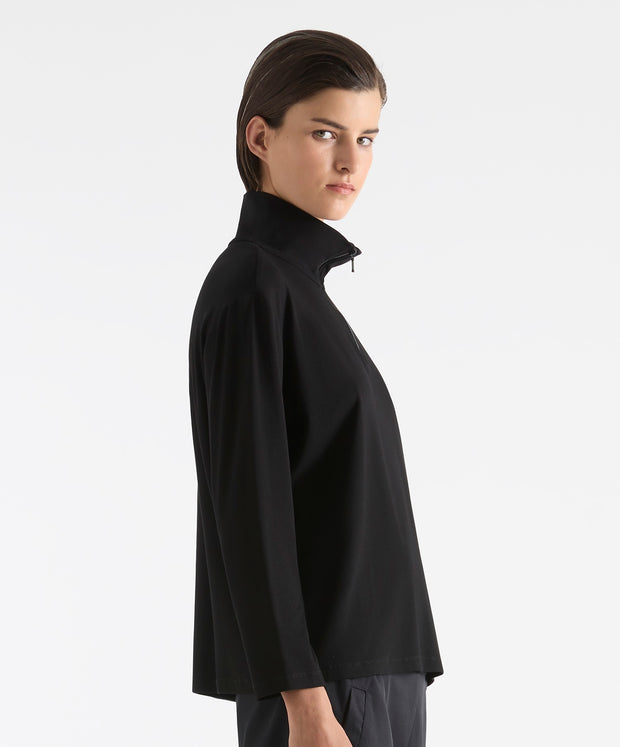 MELA PURDIE - Black Half Zip Sweater - F01 8259