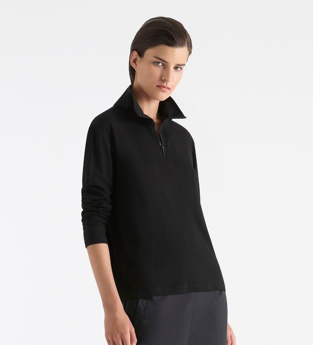 MELA PURDIE - Black Half Zip Sweater - F01 8259