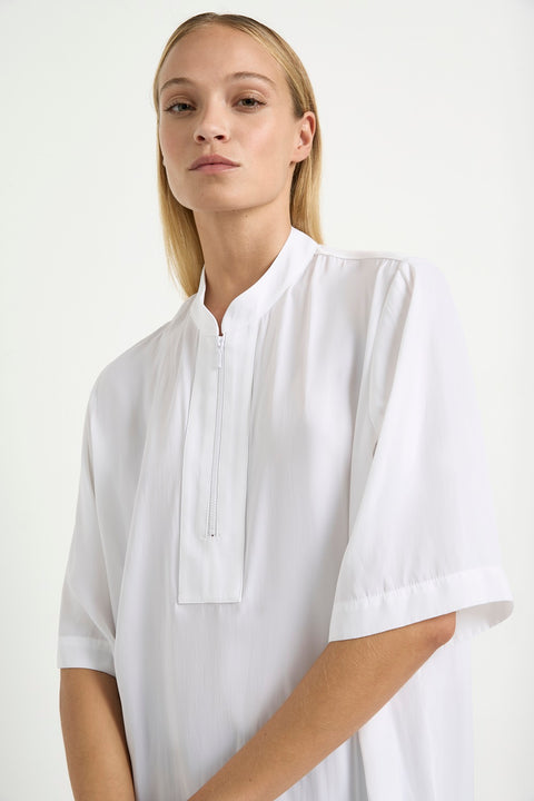 MELA PURDIE - White Zip Plaza Top - F67 8475