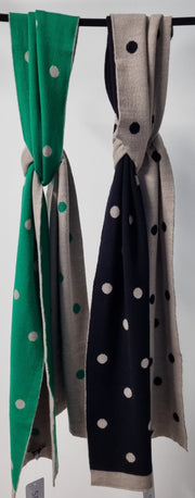 SEE SAW - Navy/Wheat Spot Scarf - SW1005