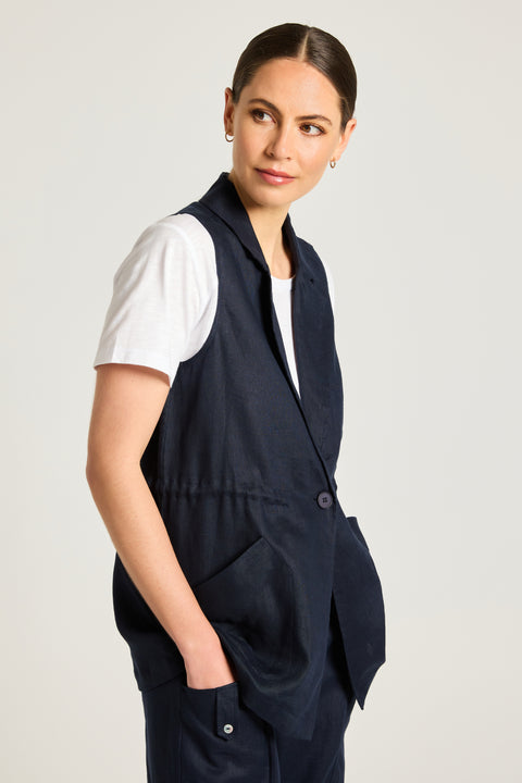 YARRA TRAIL - Navy Clover Vest - YT25S6240