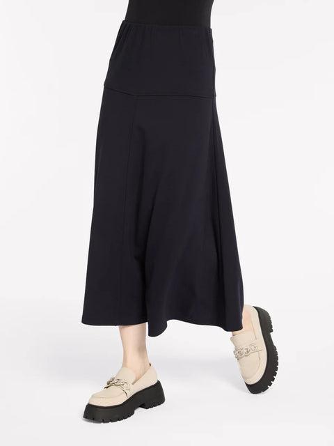 MARCO POLO - Navy Fit and Flare Ponte Skirt - YTMP5043