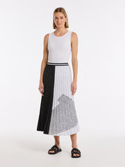 MARCO POLO - Black Pleated Mono Skirt - YTMS55038