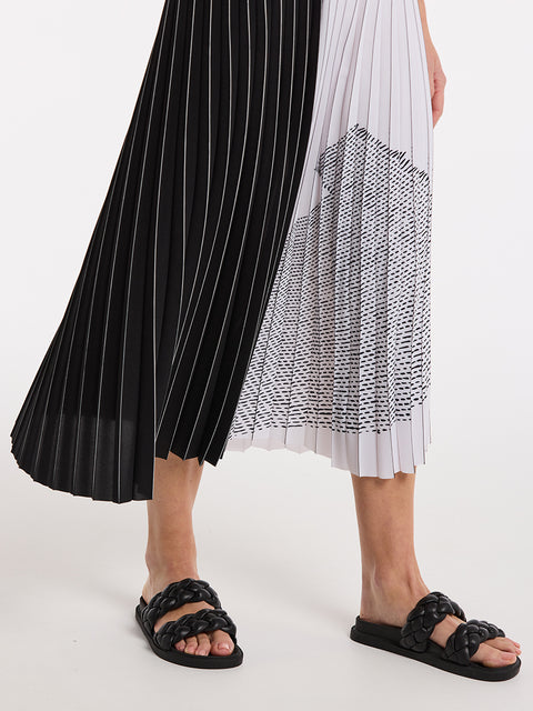 MARCO POLO - Black Pleated Mono Skirt - YTMS55038