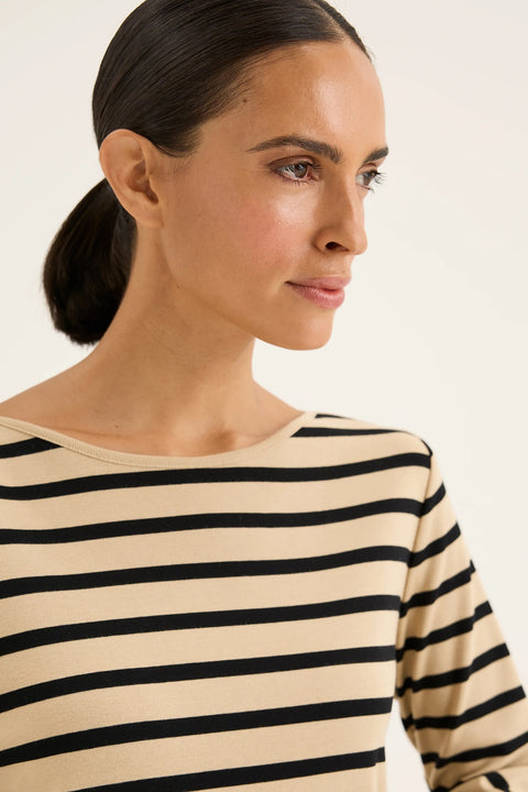YARRA TRAIL - Camel/Black Boardwalk Tee - YTWN3039