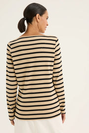 YARRA TRAIL - Camel/Black Boardwalk Tee - YTWN3039
