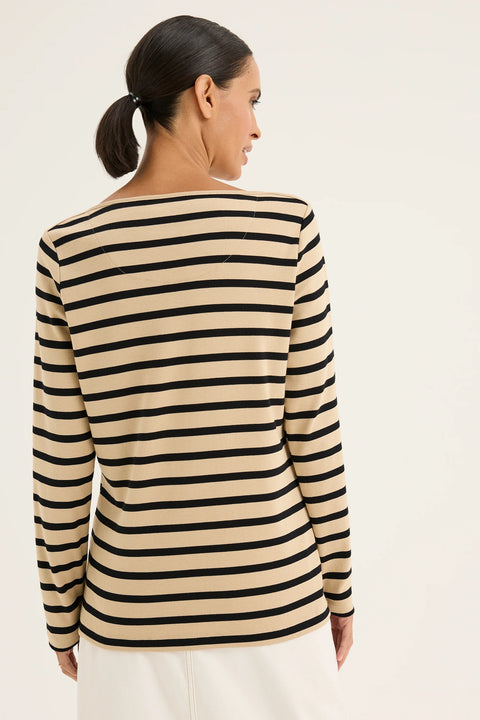 YARRA TRAIL - Camel/Black Boardwalk Tee - YTWN3039