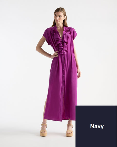 MELA PURDIE - Navy Trellis Dress - F67 3257