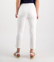 VASSALLI - White Slim Leg 7/8 Lightweight Pull On - 274LW
