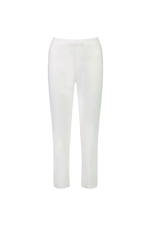 VASSALLI - White Slim Leg 7/8 Lightweight Pull On - 274LW