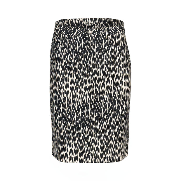 VASSALLI - Beau Printed Lightweight Skirt with Centre Back Vent - 372AV