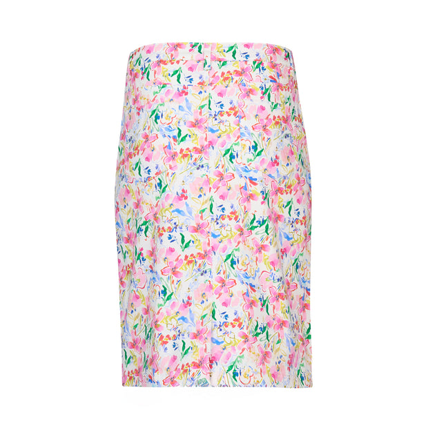 VASSALLI - Porto Printed Lightweight Skirt with Centre Back Vent - 372AV