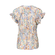 VASSALLI - Amalfi Printed Drop Shoulder Top with Shirring Detail - 4486P