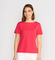 VASSALLI - Cherry Boat Neck Top - 4489
