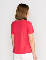 VASSALLI - Cherry Boat Neck Top - 4489