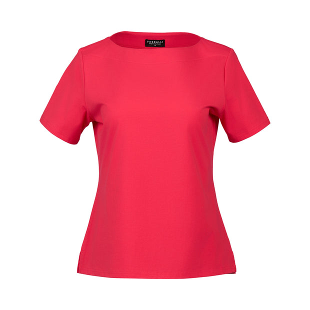 VASSALLI - Cherry Boat Neck Top - 4489