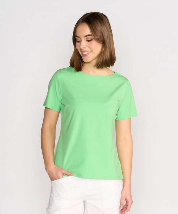 VASSALLI - Clover Boat Neck Top - 4489
