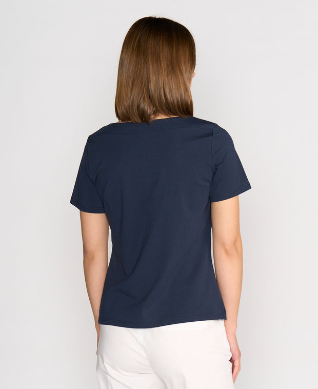 VASSALLI - Ink Boat Neck Top - 4489