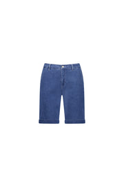 VASSALLI - Blue Hue Denim Slim Leg Above Knee Short - 5775A