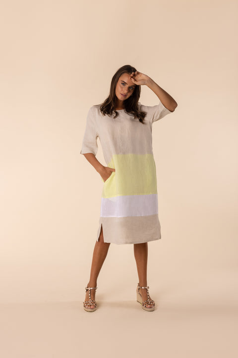 TWO T'S - Panel Linen Dress - 2427
