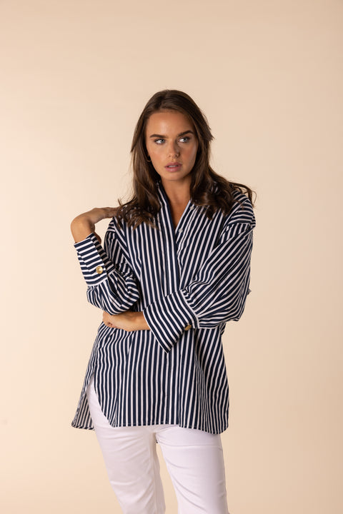 TWO T'S - Stripe Overshirt - 2435