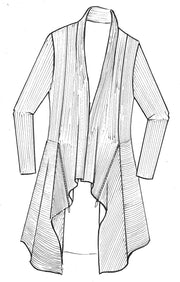 PAULA RYAN - Zipped Front Rib Coat - 7292