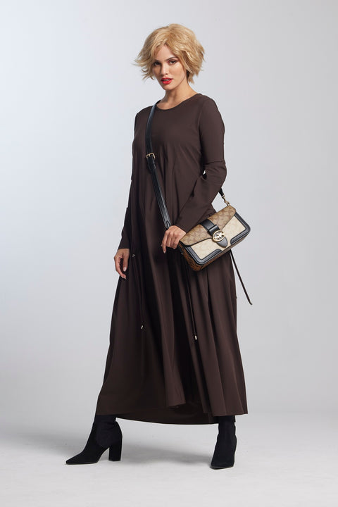 PAULA RYAN - Long Sleeve Arch Dress - 8735