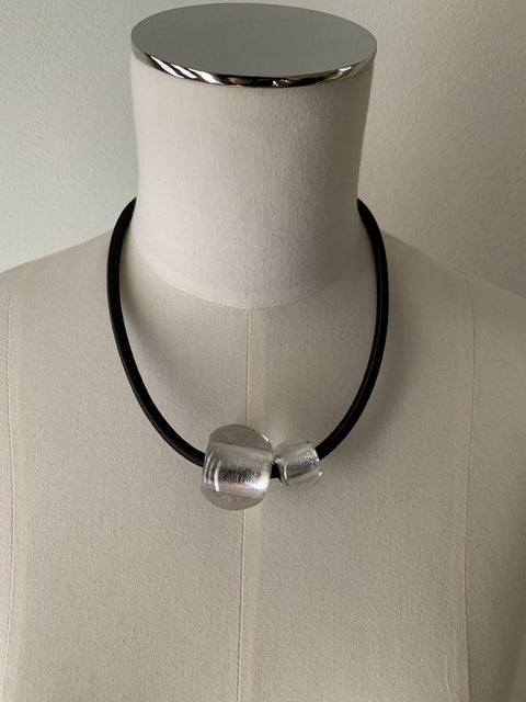 ZSISKA - Precious Silver 2 Bead Necklace