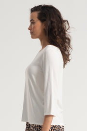 MELA PURDIE - White Relaxed Boat Neck - F01 2630